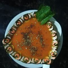 A picture of Baked Carrot Ginger soup.