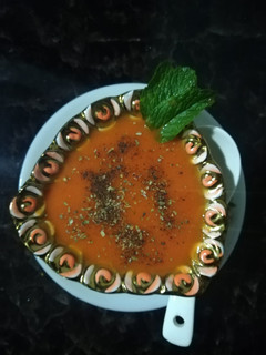 A picture of Baked Carrot Ginger soup.