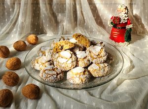 Una foto de 🤶🏼🍪 Galletitas craqueladas de Pan Dulce 🍪 Galletitas navideñas nevadas 🍪🤶🏻