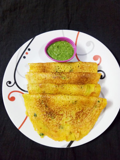A picture of Moong dal chilla.