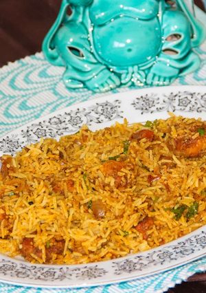 A picture of Kerala Malabari Style Fish Biryani.