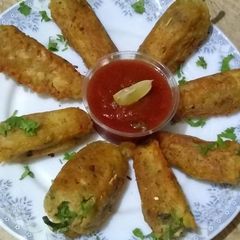 A picture of Chilli stuffed pakora.