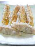 Crispy Dumplings with White Beech Mushrooms and Kimchi Filling