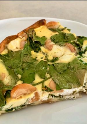 Una foto de Quiche de espinacas