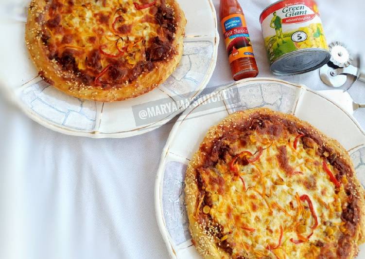 Recipe of Perfect Beef&amp;chicken pizza