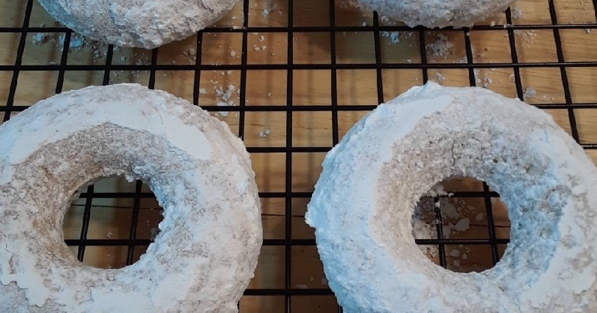 Baked Powdered Sugar Donuts Recipe by Christina Cookpad
