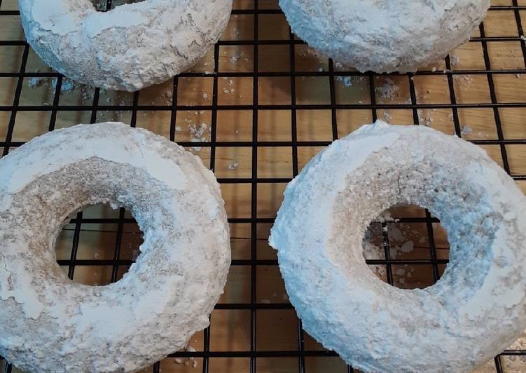 How to Make Recipe of Baked Powdered Sugar Donuts