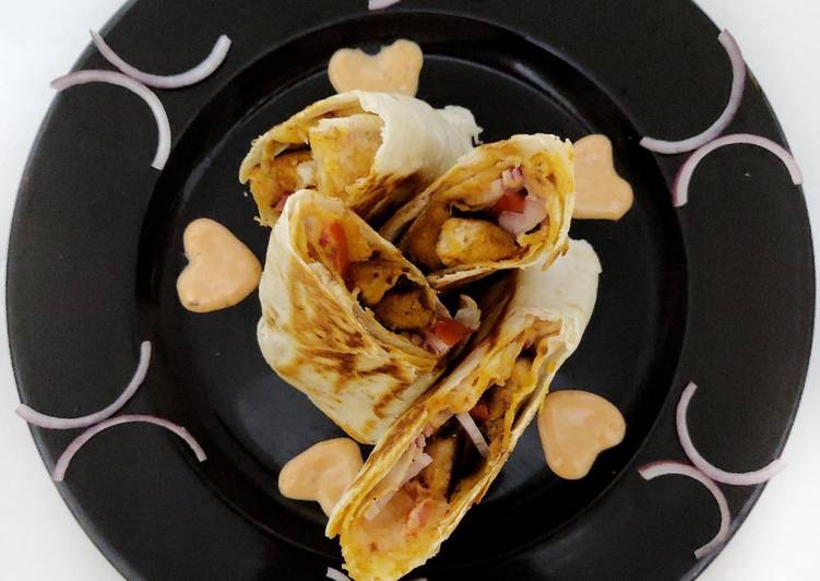 Easiest Way to Prepare Perfect Peri Peri chicken Tortilla Rolls