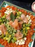 Ensalada de trucha con crema fresca