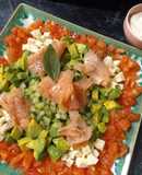 Ensalada de trucha con crema fresca