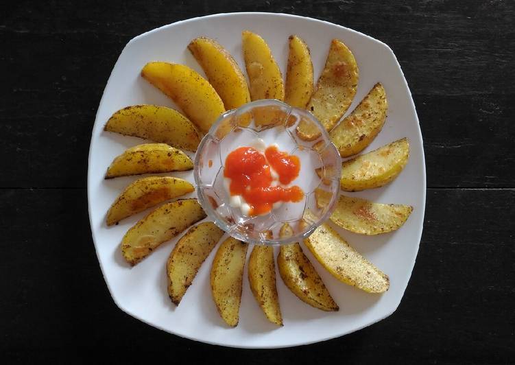 Langkah Mudah untuk Menyajikan Potato Wedges (Teflon), Enak