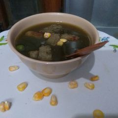 A picture of Palak with Sweet Corn Soup.