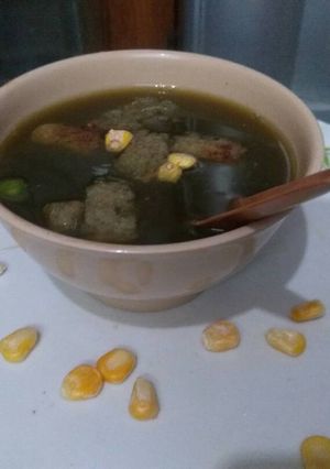 A picture of Palak with Sweet Corn Soup.