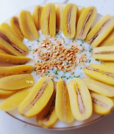 chuối sáp xào dừa