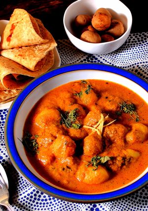 A picture of Punjabi  Dum Aloo.