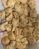 Galletas saladas de masa madre de descarte