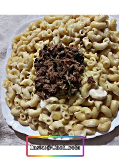 صورة لوصفة معكرونة بالجبن والتونة 🍝🥫🧀: