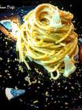 Spaghetti integrali con burro alla curcuma, limone e bottarga