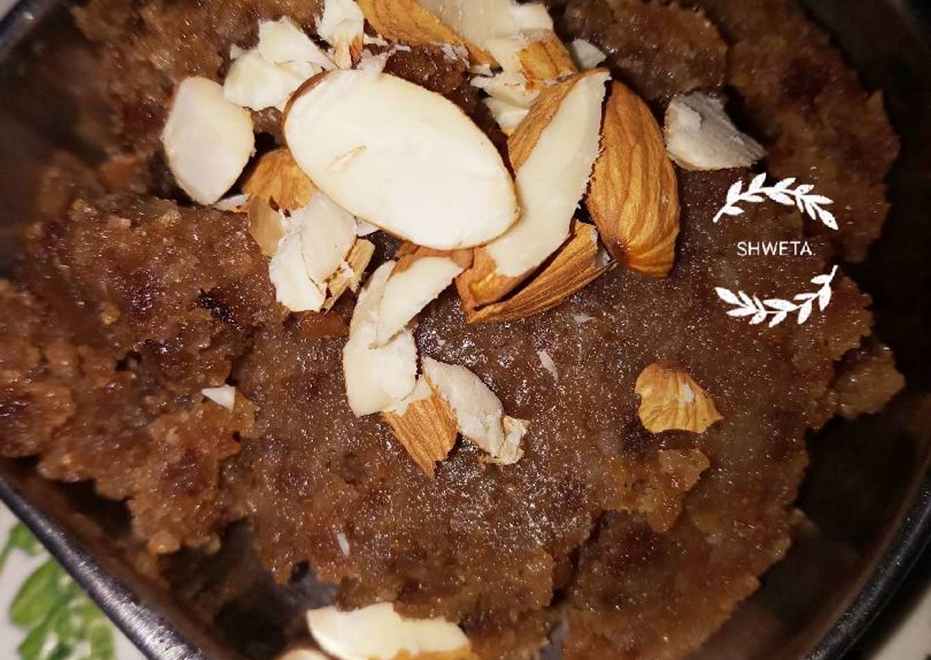 Jaggery bread halwa