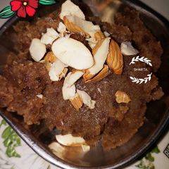 A picture of Jaggery bread halwa.