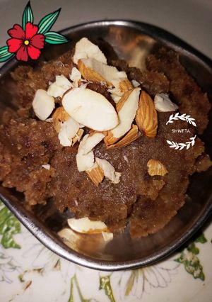 A picture of Jaggery bread halwa.