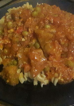 Una foto de Fideos con salsa de atún