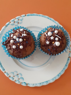 Una foto de Muffins de zanahoria y harina de algarroba
