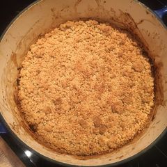 Rhubarb & Apple Crumble A picture of Rhubarb & Apple Crumble.