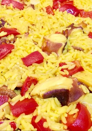 Una foto de Arroz con pulpo