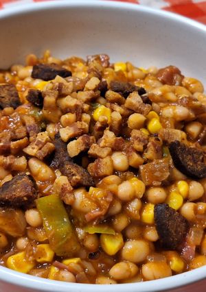 Füstös - ropogós csilis bab recept fotója