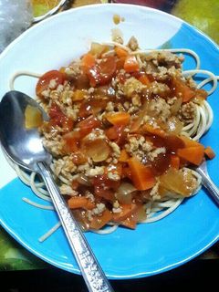 รูปของ สปาเก็ตตี้หมูซอสมะเขือเทศ