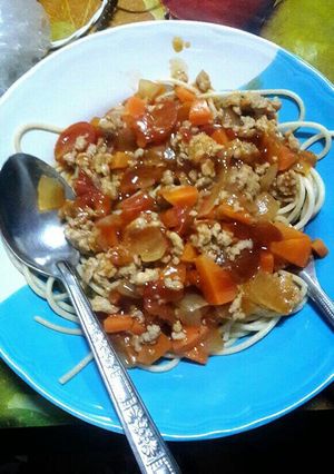 รูปของ สปาเก็ตตี้หมูซอสมะเขือเทศ