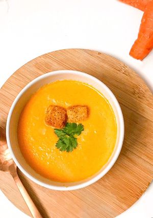 Una foto de Crema de zanahoria