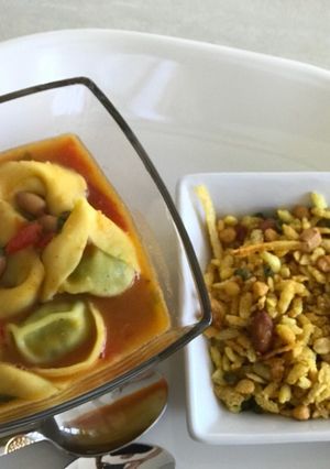 A picture of Fusion daal dhokli.