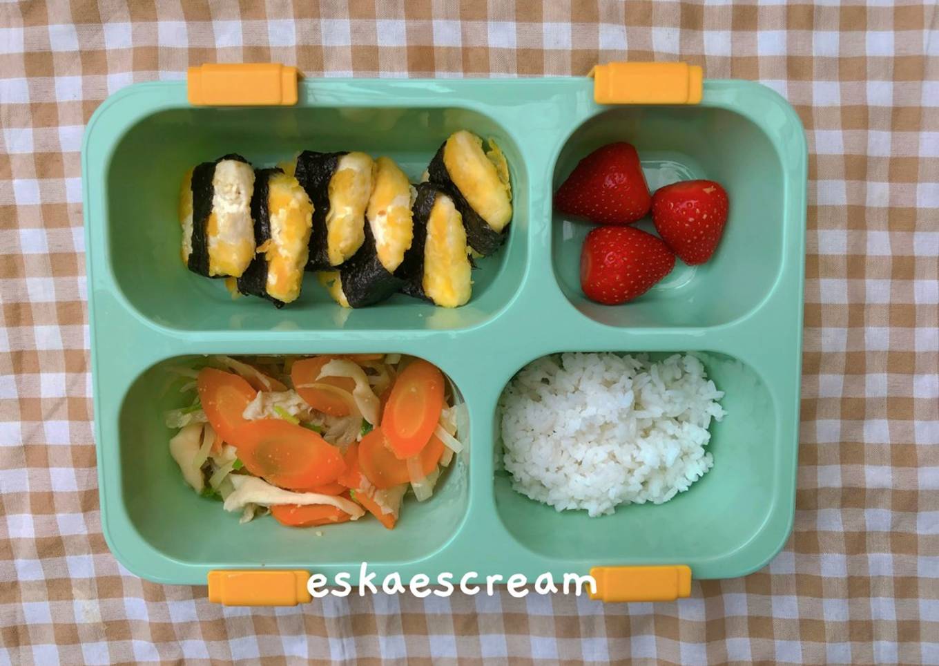 Tahu Crispy Nori dan Tumis Jamur