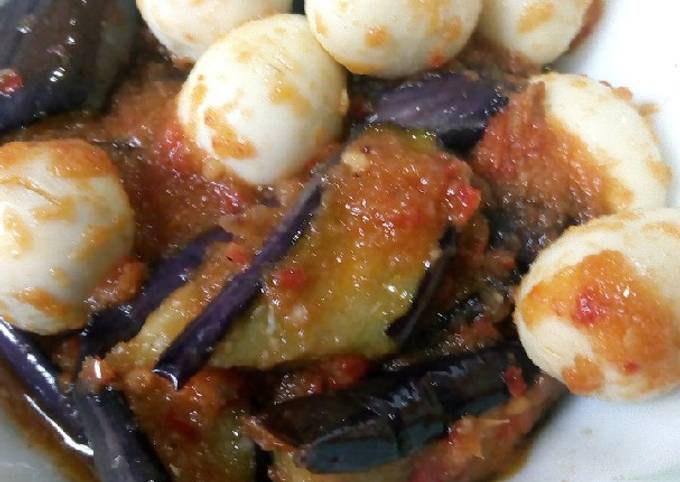 Resep Balado terong Telur puyuh yang Bikin Ngiler