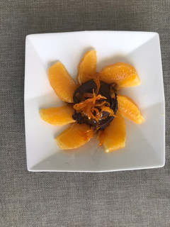 Una foto de Naranjas Margarita (con helado de vainilla o chocolate o..)