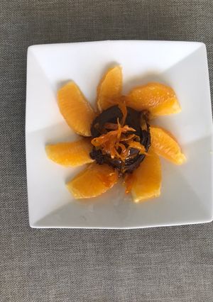 Una foto de Naranjas Margarita (con helado de vainilla o chocolate o..)