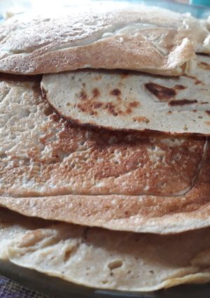 Una foto de Panqueques de avena y banana