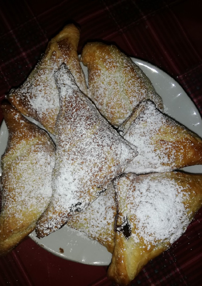 Banános nutellás háromszög recept fotója