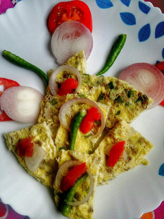 A picture of Egg Dhokla.
