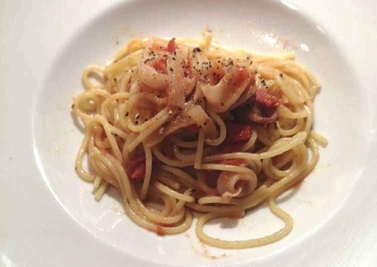 Simple Way to Prepare Award-winning Calamari Spaguetti