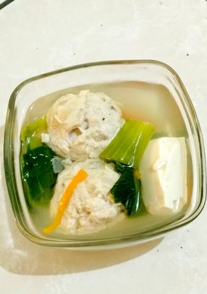 Foto resep Sup Baso Ayam Enoki