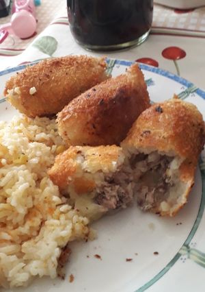 Una foto de Papa rellena