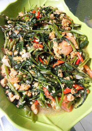 Foto resep Tumis Kangkung Tempe ala Mom KimKay