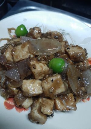 A picture of Chinese Paneer.