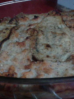 Una foto de Moussaka griega