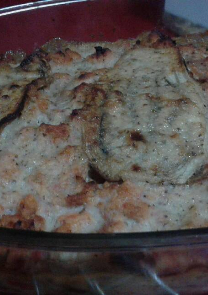 Una foto de Moussaka griega