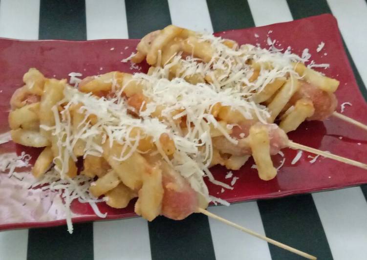 Resep Hotang (hotdog kentang) | Langkah Membuat Hotang (hotdog kentang) Yang Mudah Dan Praktis