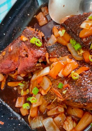 A picture of Sweet and Sour Tilapia.